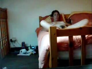 My nice mother masturbating on bed caught by hidden webcam