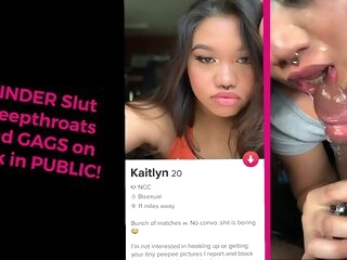 asian tinder whore gets her mouth bitchy in the backseat