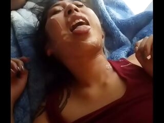 asian gets a fat facial by big black cock